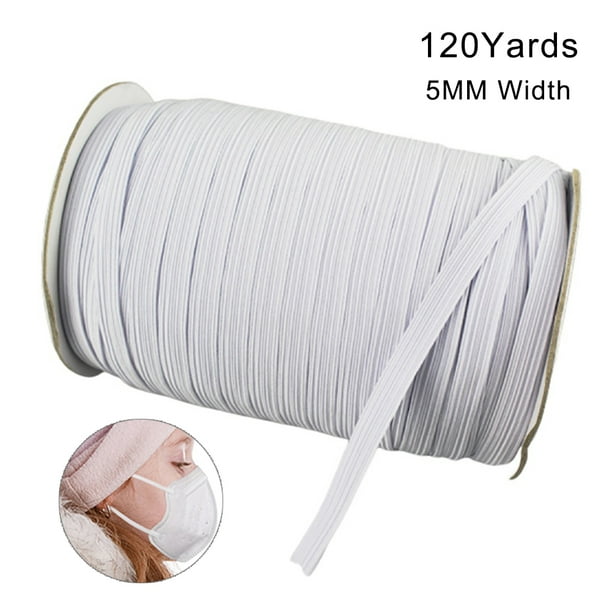 10 Yards Flat Braided Elastic Band Cord Knit String Sewing Bulk 3mm Face Shield 